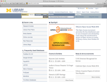 Screenshot of U-M Library's Gateway page