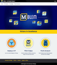 Splash screen for MBlem badging application