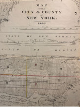 Image of map of New York from 1861