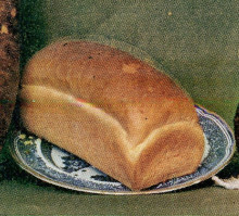 A loaf of bread on a plate.