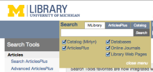 University of Michigan Library search