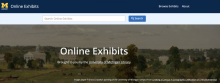 Screen shot of online exhibits site