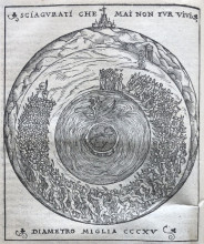 Woodcut from La comedia di Dante Aligieri con la nova espositione di Alessandro Vellutello (Venice: Francesco Marcolini da Forlì, 1544)