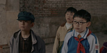 Photograph of the three stars of the  Chinese film The Way Out