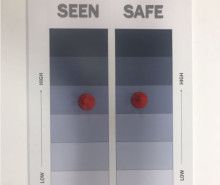 Two columns, one labeled Seen and the other labeled Safe, with a gray scale gradient.